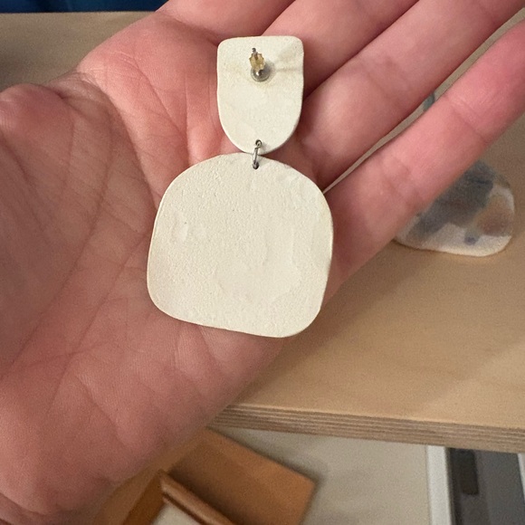 Colorful Abstract Dangle Earrings - Picture 2 of 2